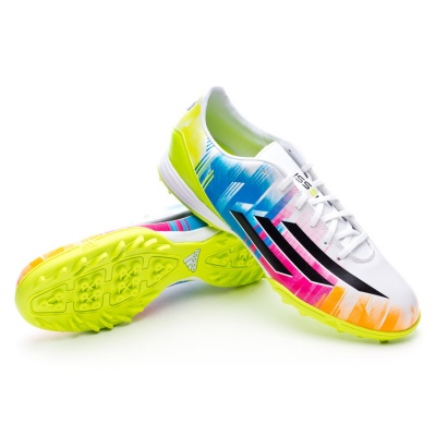 Football Boots adidas F10 TRX Turf Messi Running white-Black-Solar slime -  Football store Fútbol Emotion