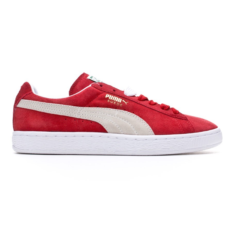 puma suede red and white