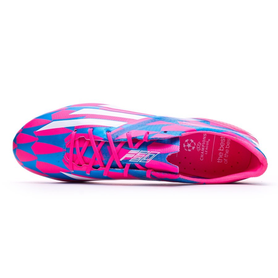 adidas f50 branca e rosa