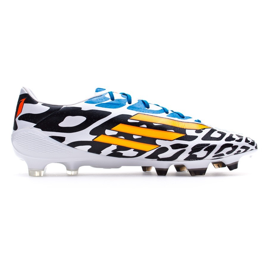 white and gold adizero football cleats