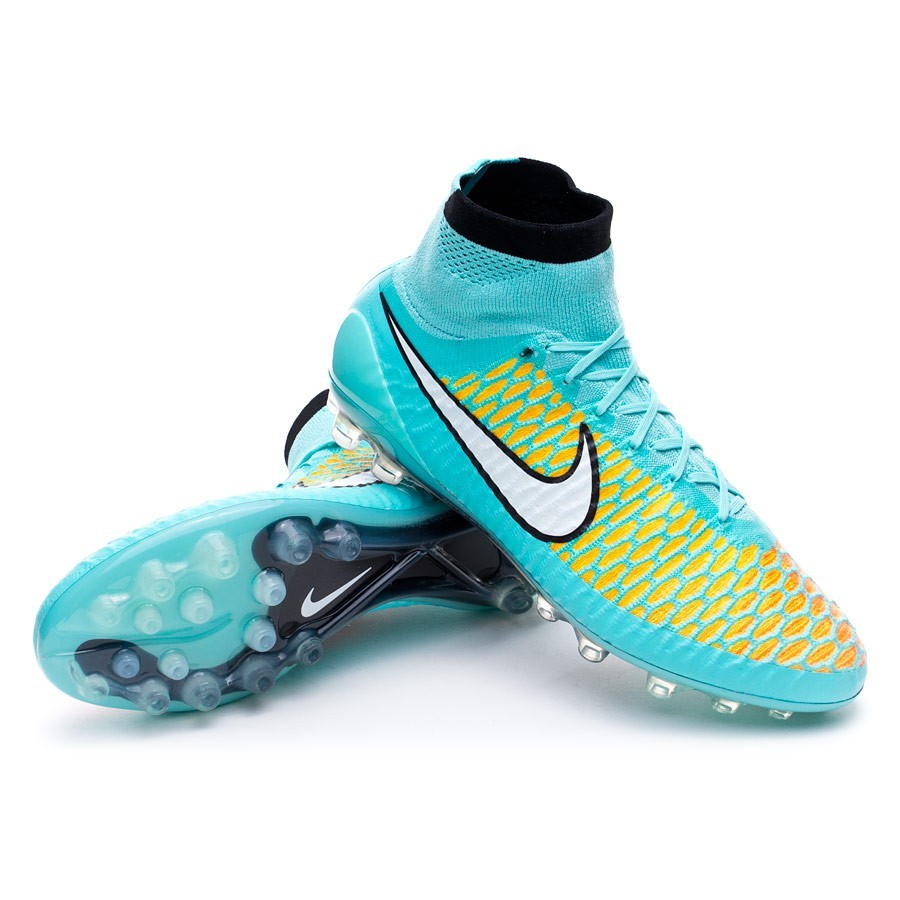 Bota de fútbol Nike Magista Obra AG ACC Hyper turquoise-White-Laser orange  - Tienda de fútbol Fútbol Emotion