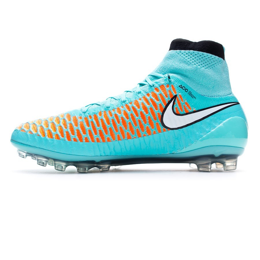 Bota de fútbol Nike Magista Obra AG ACC Hyper turquoise-White-Laser orange  - Tienda de fútbol Fútbol Emotion