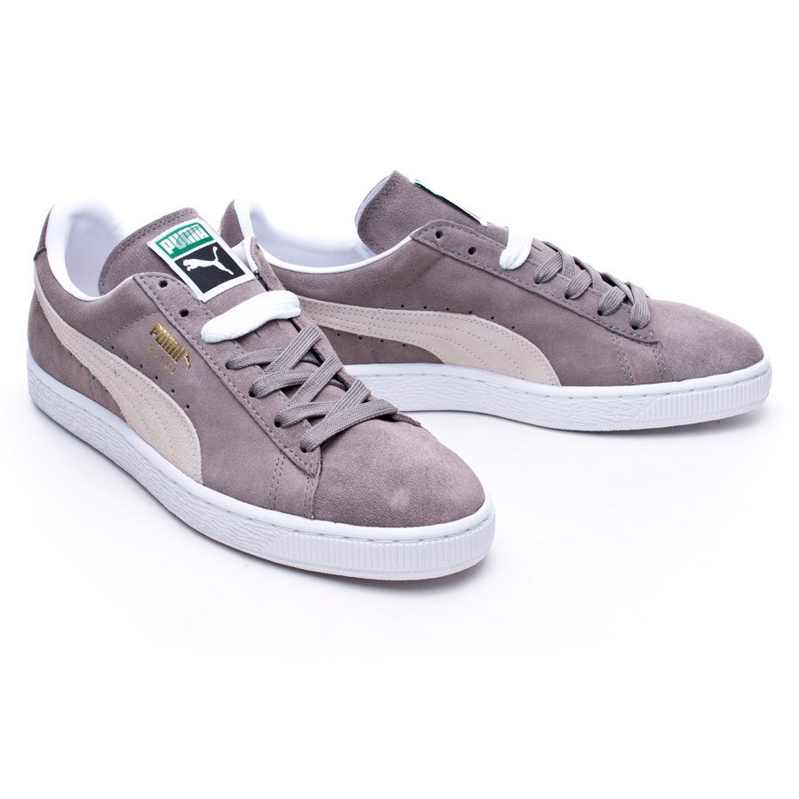 puma suede grey and white