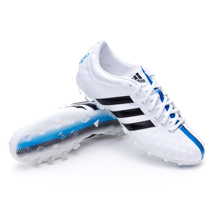 Chaussure de foot adidas adipure 11Pro TRX AG White-Black-Solar blue -  Boutique de football Fútbol Emotion