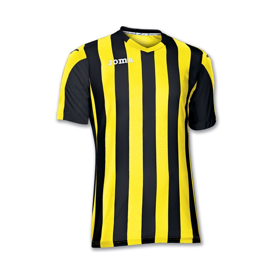 camisetas de futbol amarillas y negras