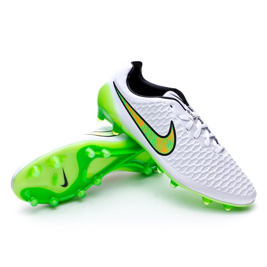 nike magista opus fg white green