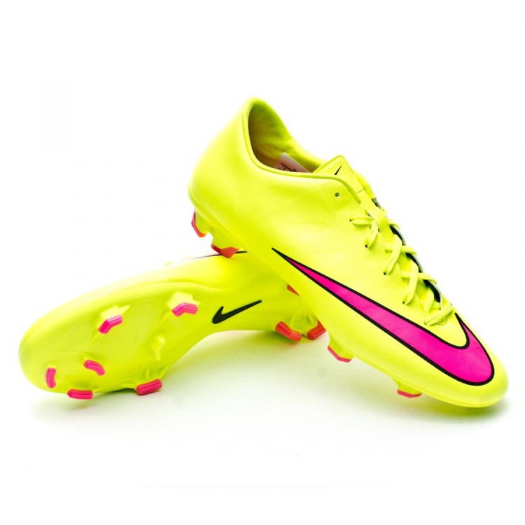 nike mercurial yellow and pink