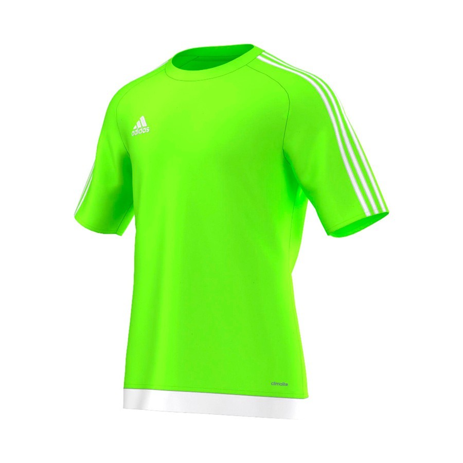 Camiseta adidas Estro 15 m/c Verde flúor-White - Tienda de fútbol Fútbol  Emotion