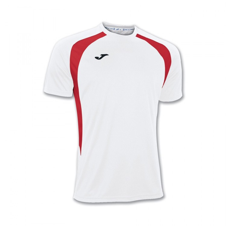 camiseta de futbol roja y blanca