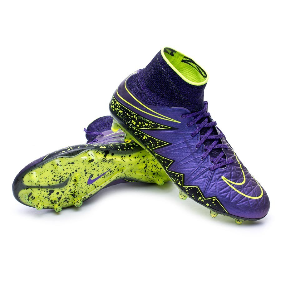 nike hypervenom purple and green