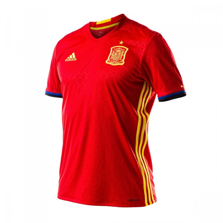 Camiseta adidas España Primera Equipación Euro 2016-2017 Scarlet-Bright ...