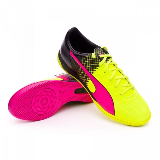 Tenis Puma evoSpeed 4.5 IT Tricks Pink glo-Safety yellow-Black - Tienda de  fútbol Fútbol Emotion