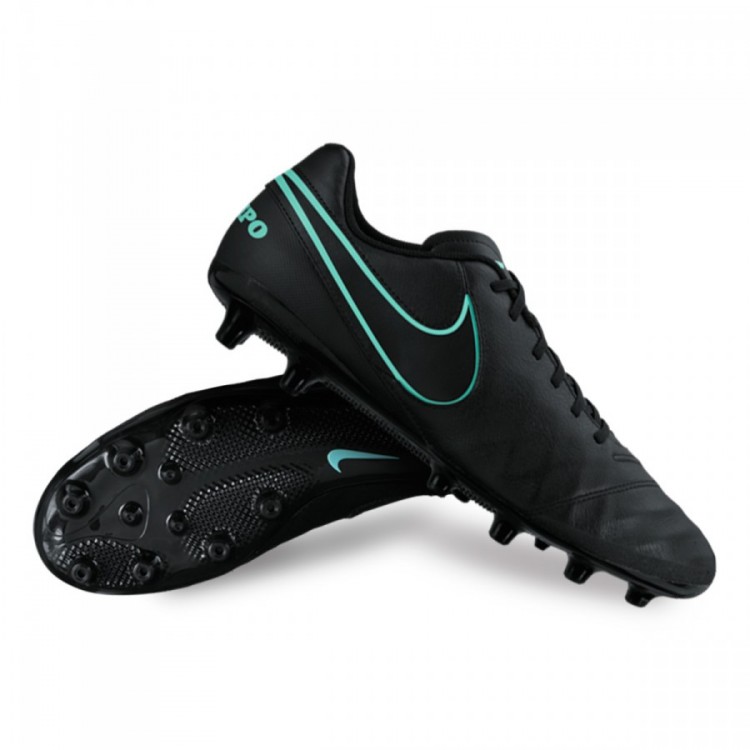 Scarpe Nike Tiempo Genio Leather II AG-R Black-Hyper turquoise - Negozio di  calcio Fútbol Emotion