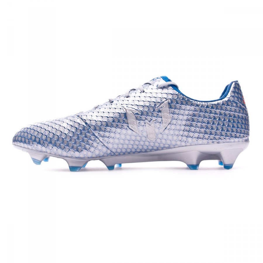 Bota De Futbol Adidas Messi 16 1 Fg Silver Metallic Black Shock Blue Futbol Emotion