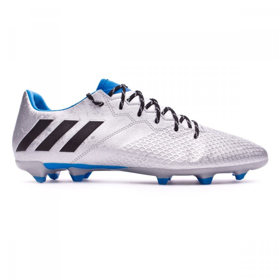 Football Boots Adidas Messi 16 3 Fg Silver Metallic Black Shock Blue Futbol Emotion Football Boots Adidas Messi 16 3 Fg Silver Metallic Black Shock Blue Futbol Emotion