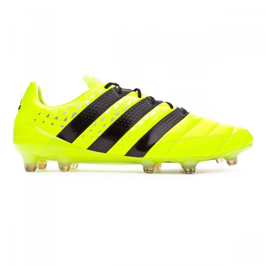 Football Boots adidas Ace 16.1 FG Piel Solar yellow-Black-Silver metallic -  Football store Fútbol Emotion