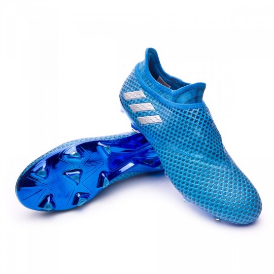 Football Boots adidas Messi 16+ Pureagility FG Shock blue-Silver  metallic-Black - Football store Fútbol Emotion