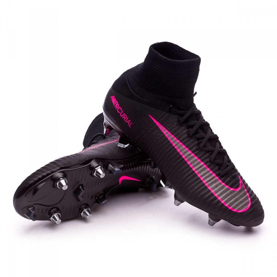 black and pink nike mercurial