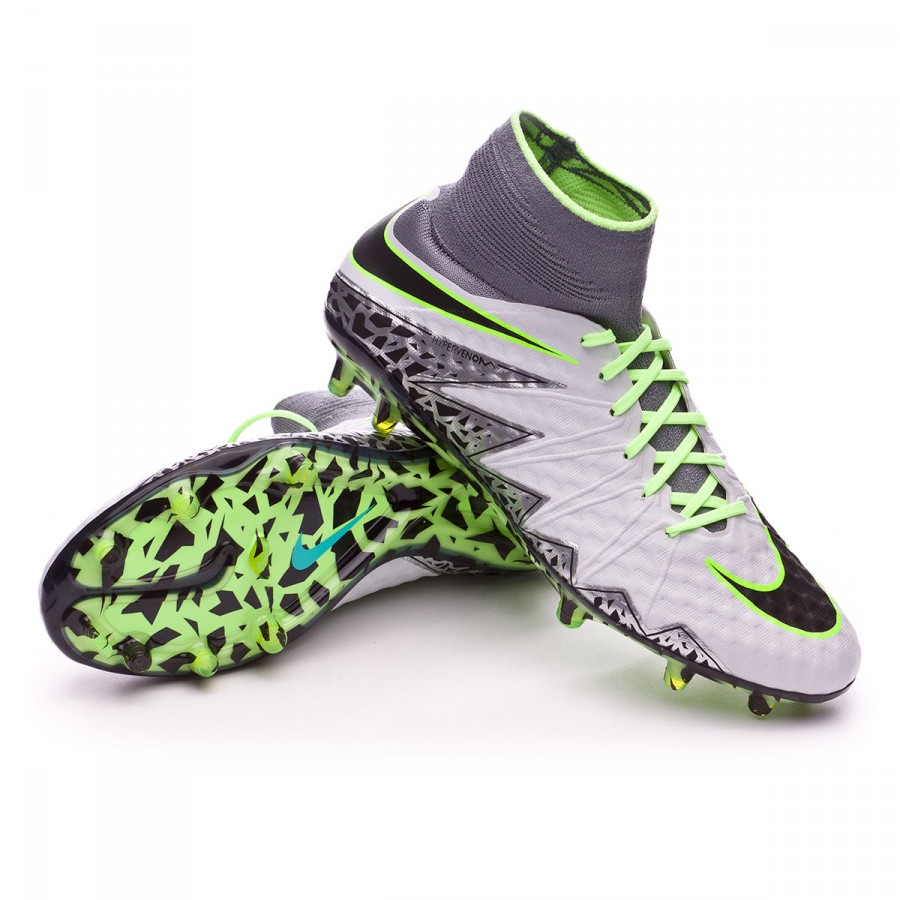 nike hypervenom grey and green