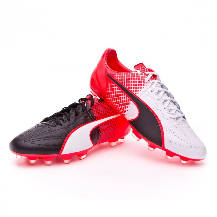 Scarpe Puma EvoSpeed 3.5 Leather AG Black-White-Red blast - Negozio di  calcio Fútbol Emotion