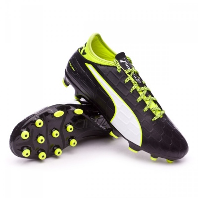 Football Boots Puma EvoTouch 3 AG Black-White-Safety yellow - Football  store Fútbol Emotion