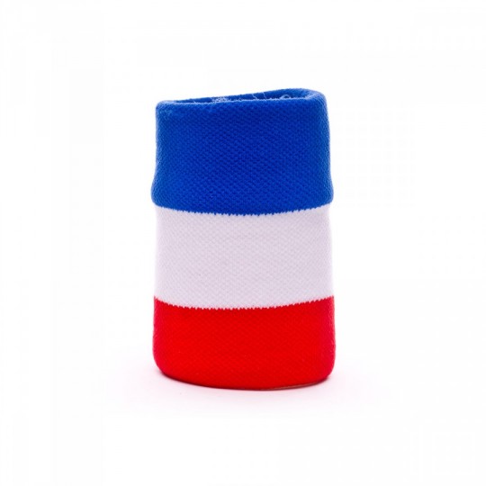 Digni® Poignet éponge Avec Drapeau Bande Bleue Blanche
