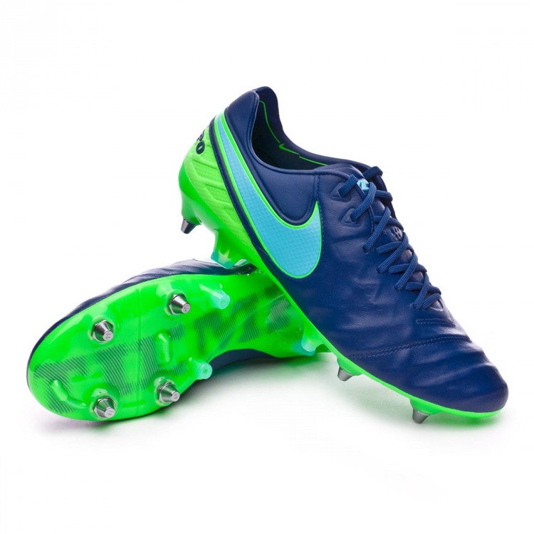 nike tiempo blue and green