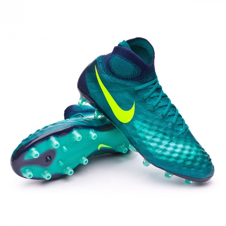 Zapatos de fútbol Nike Magista Obra II ACC AG-Pro Rio  teal-Volt-Obsidian-Clear jade - Tienda de fútbol Fútbol Emotion
