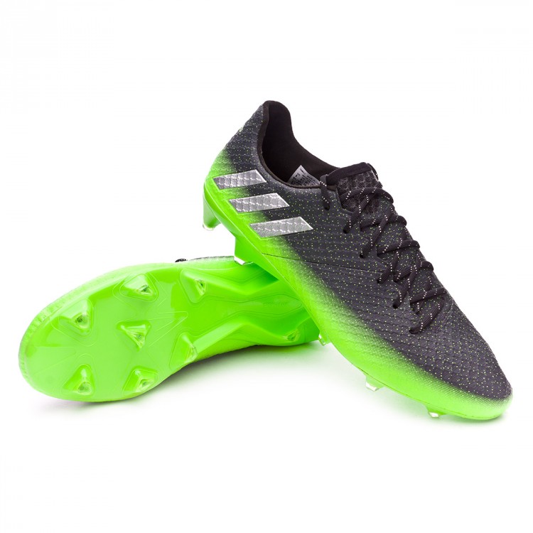 Zapatos de fútbol adidas Messi 16.1 FG Dark grey-Silver metallic-Solar  green - Tienda de fútbol Fútbol Emotion