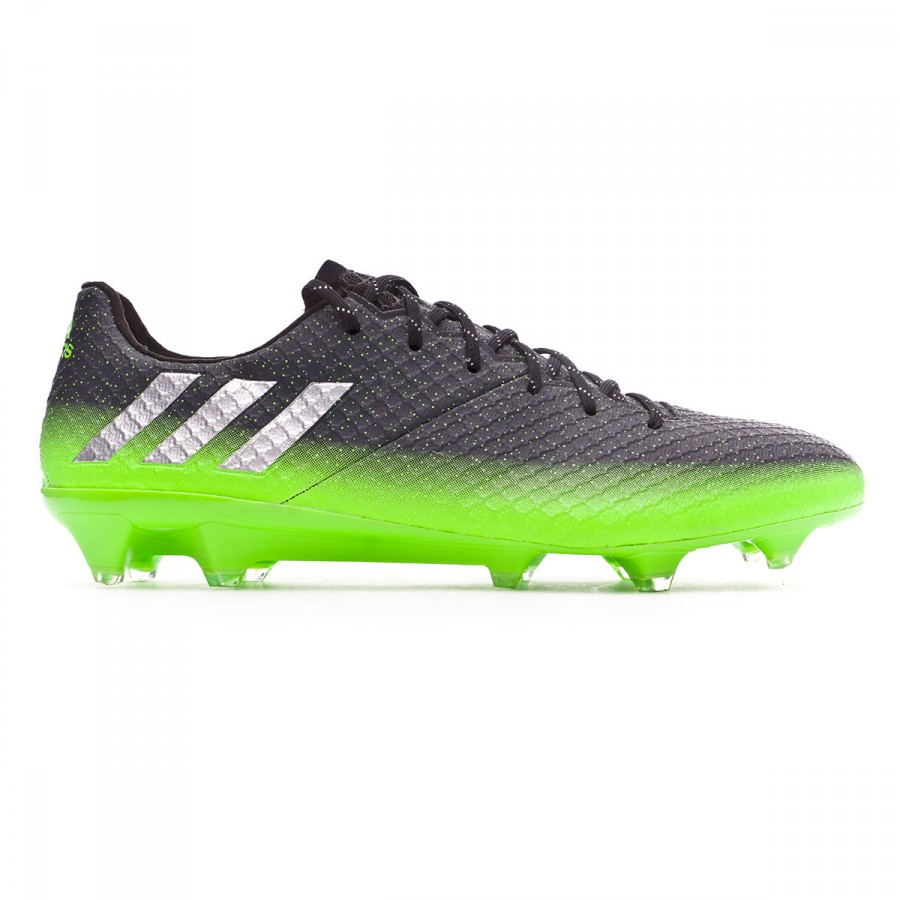 Scarpe adidas Messi 16.1 FG Dark grey-Silver metallic-Solar green - Negozio  di calcio Fútbol Emotion
