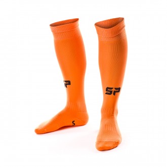 Meias SP Fútbol Extralargas Laranja Fluor