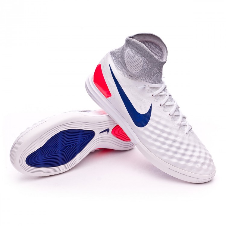 Futsal Boot Nike MagistaX Proximo II IC Pure platinum-Ultramarine-Wolf grey  - Football store Fútbol Emotion