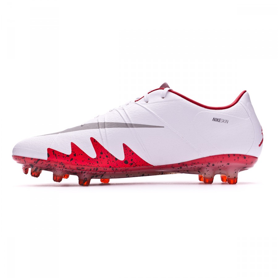 Football Boots Nike HyperVenom Phinish II Neymar Jr FG White-Reflect  silver-Light crimson-Black - Football store Fútbol Emotion