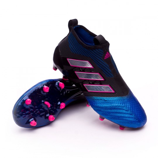 Football Boots adidas Jr Ace 17+ Purecontrol FG Core black-White-Blue -  Football store Fútbol Emotion