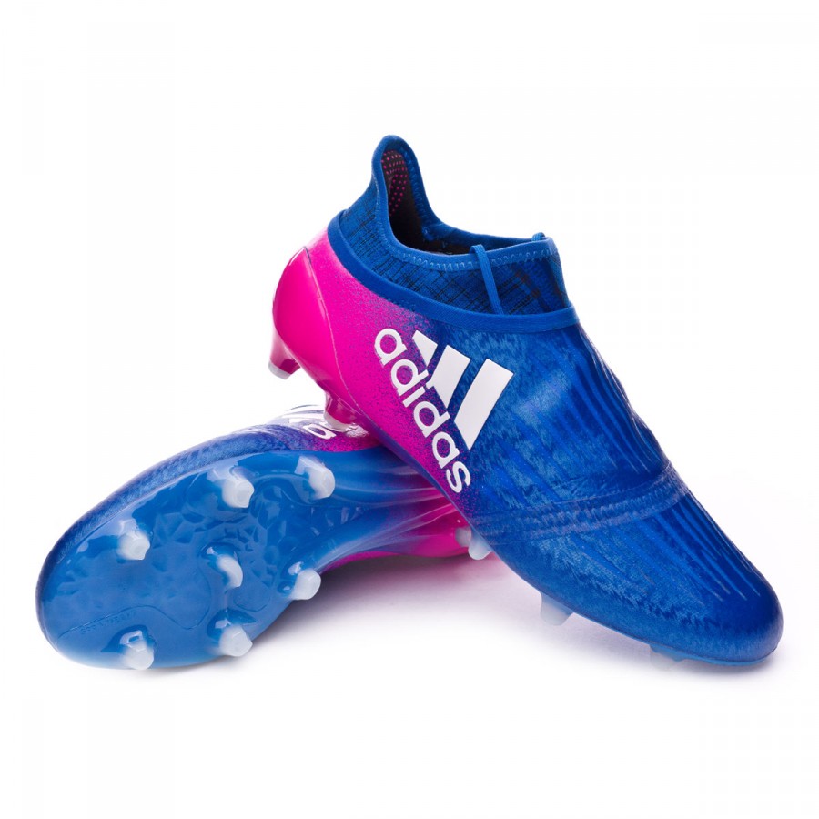 Football Boots adidas X 16+ Purechaos FG Blue-White-Shock pink - Football  store Fútbol Emotion