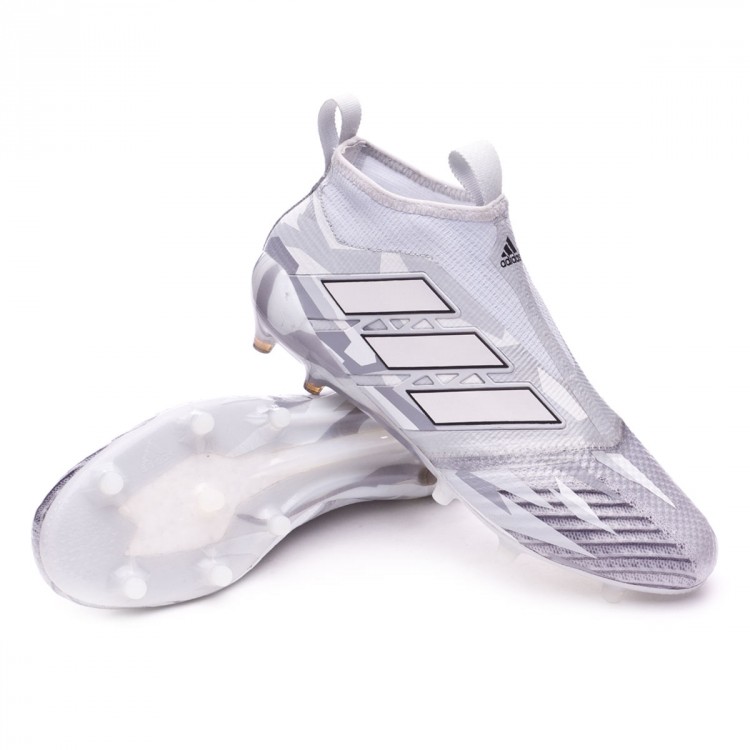 Bota de fútbol adidas Ace 17+ Purecontrol FG Clear grey-White-Core black -  Tienda de fútbol Fútbol Emotion