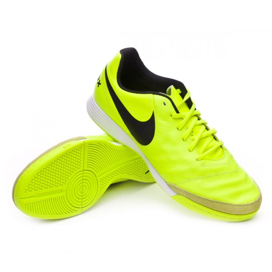 Futsal Boot Nike TiempoX Genio Leather II IC Volt-Black - Football store  Fútbol Emotion