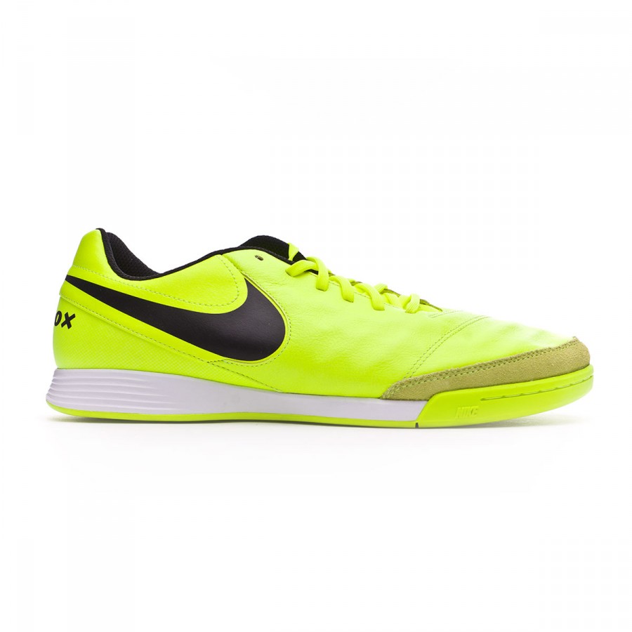 Tenis Nike TiempoX Genio Leather II IC Volt-Black - Tienda de fútbol Fútbol  Emotion