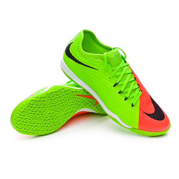 Futsal Boot Nike HypervenomX Finale II IC Electric green-Black-Hyper  orange-Volt - Football store Fútbol Emotion