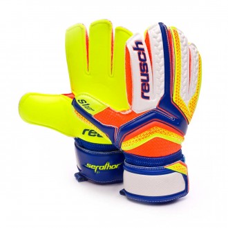 Luvas  Reusch Serathor S1 Crianças Dazzling blue-Safety yellow