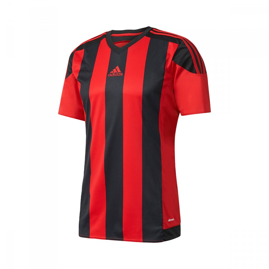 camiseta adidas roja y negra