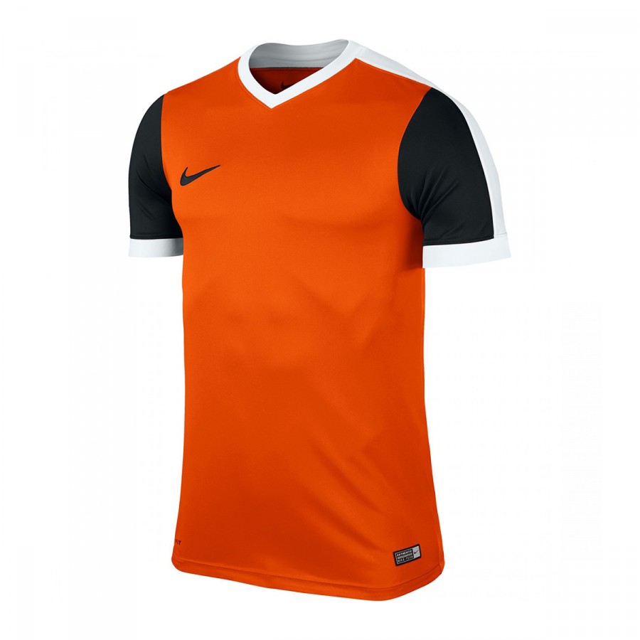 Jersey Nike Kids Striker IV mc Safety orange Black White Camiseta Nike jr Striker IV mc Safety orange Black White