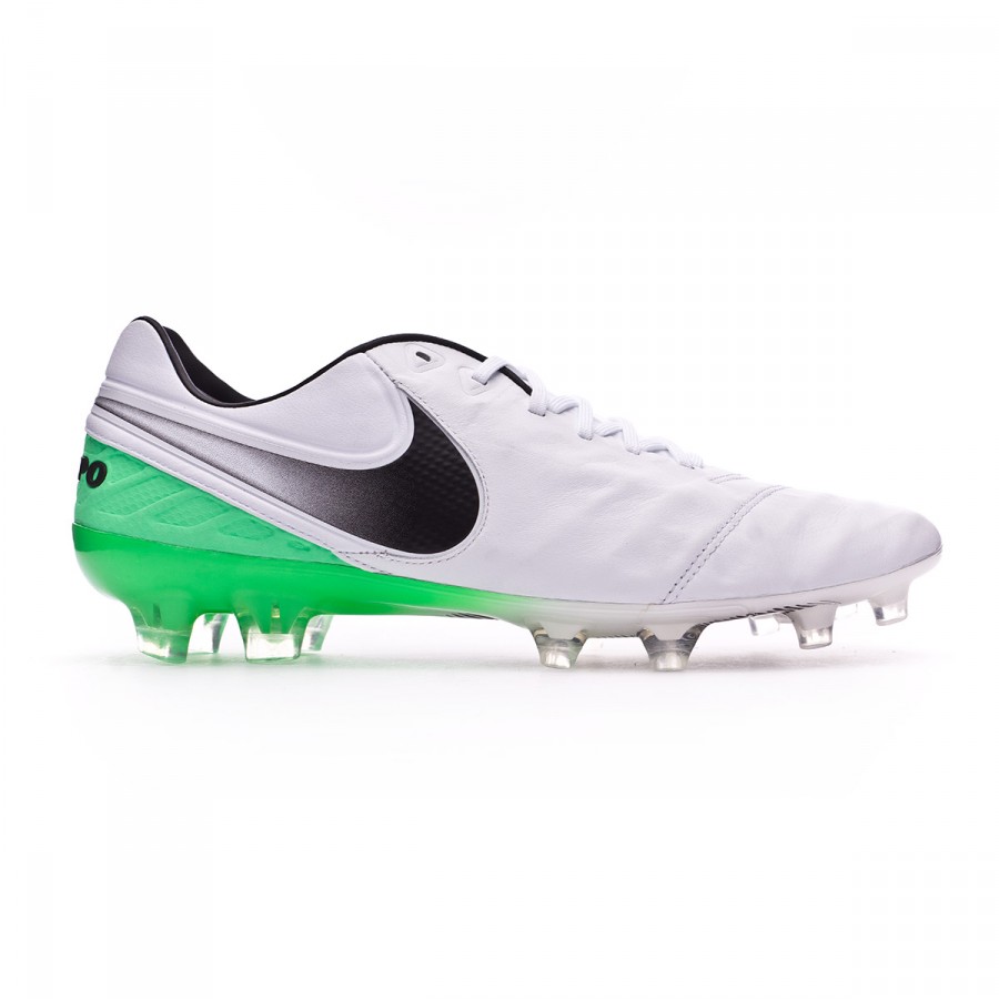 nike tiempo white green