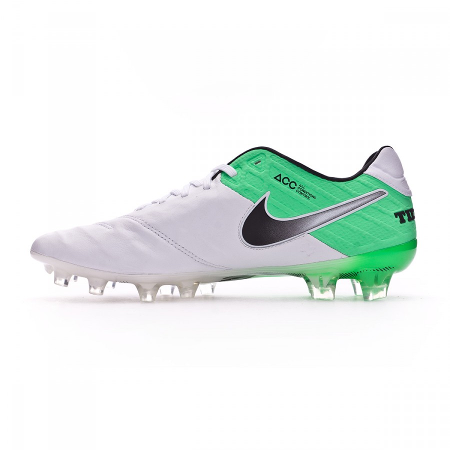 nike tiempo green and white