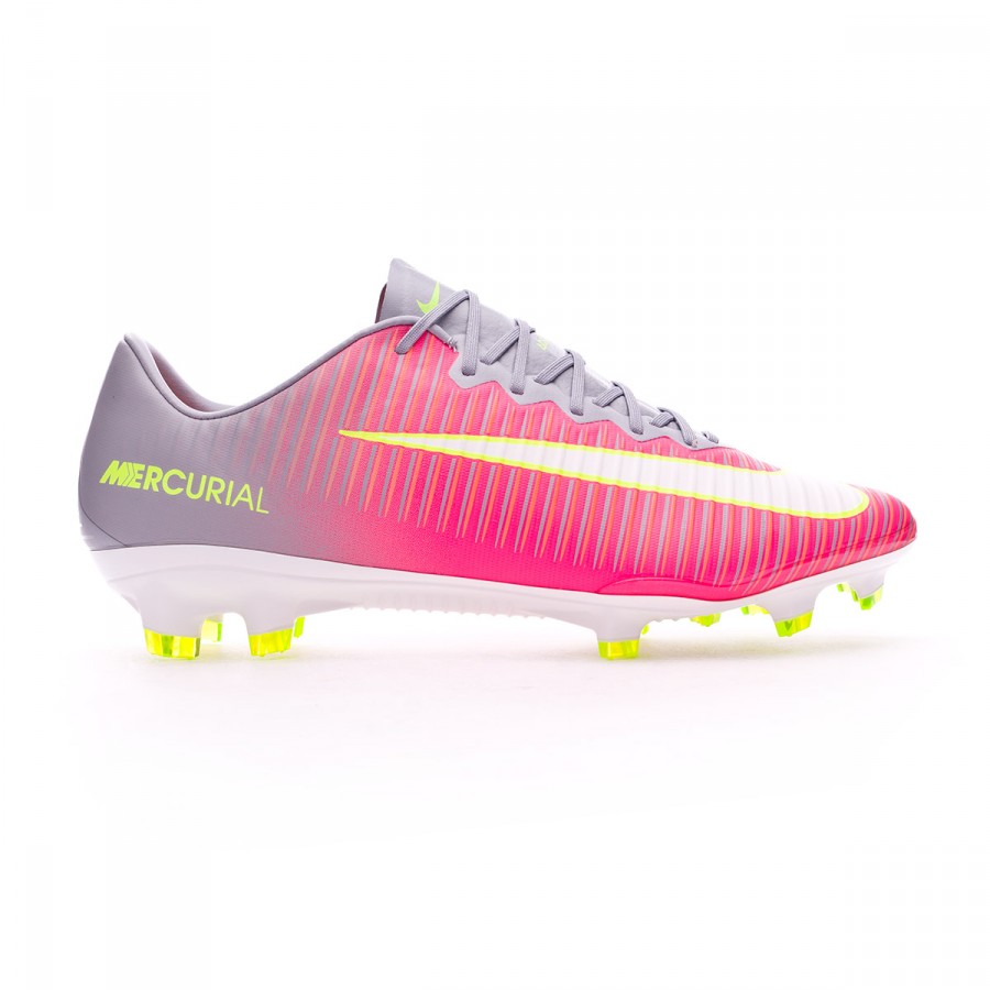 pink and grey football boots