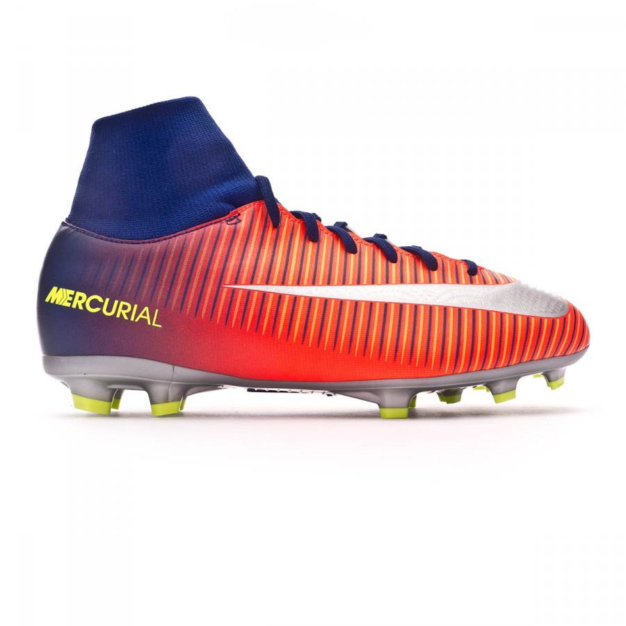 Bota Mercurial Victory VI DF FG Niño Deep royal blue Chrome Total crimson Bota Mercurial Victory VI DF FG Niño Deep royal blue Chrome Total crimson