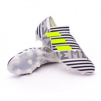 Chuteira  adidas Nemeziz 17+ 360 Agility FG White-Solar yellow-Core black