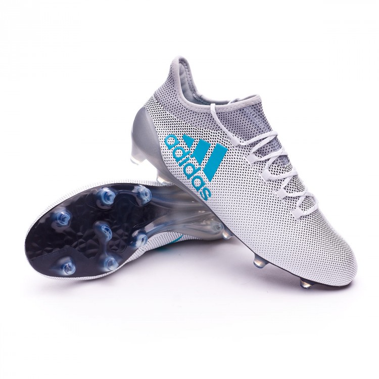 Football Boots Adidas X 17 1 Fg White Energy Blue Clear Grey
