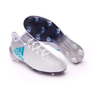 Football Boots Adidas X 17 1 Fg White Energy Blue Clear Grey