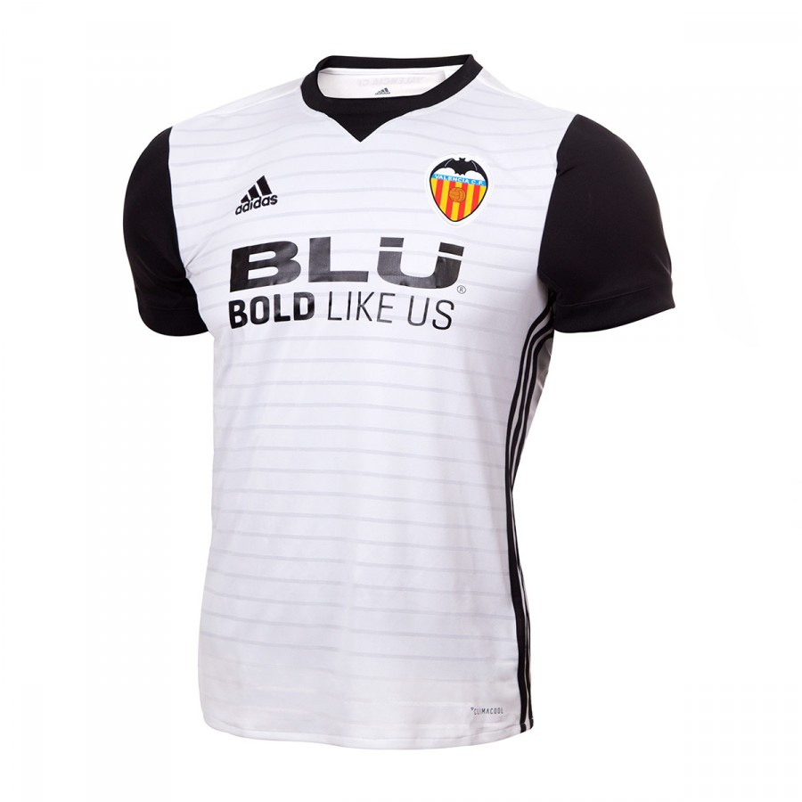 Maillot adidas Valencia CF Domicile 2017-2018 White-Black - Boutique de football Fútbol Emotion